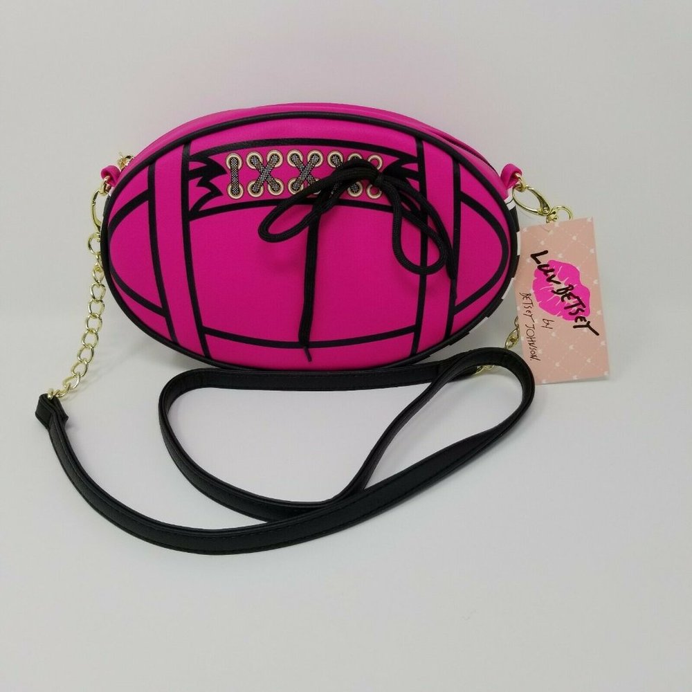 Betsey Johnson Football Crossbody Purse